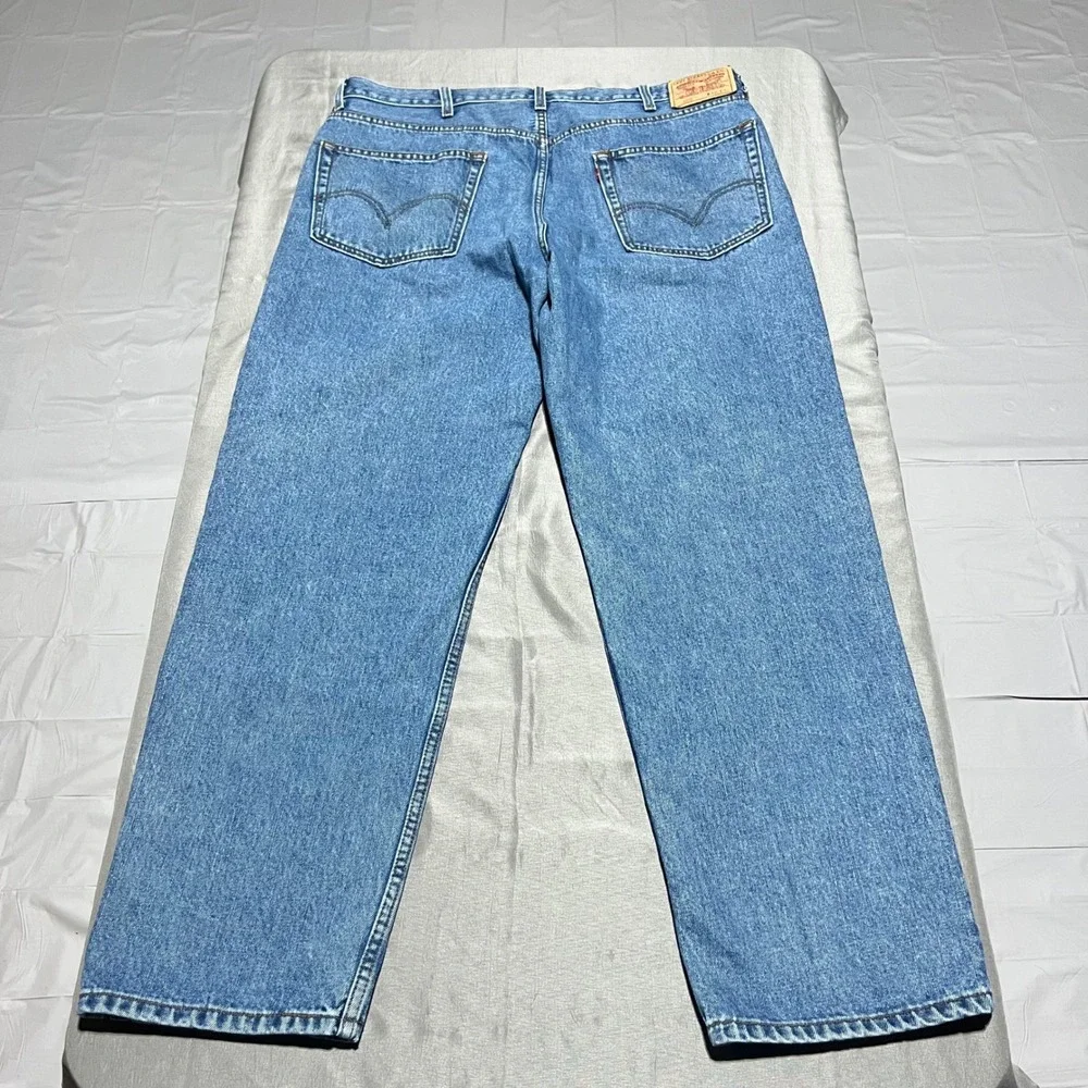 Levis 550 Relaxed Fit Jeans Mens 40x32 Blue Denim Tapered Leg Medium Wash Cotton